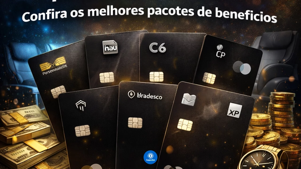 8 cartões Black para pedir em 2026: Confira os melhores pacotes de benefícios
