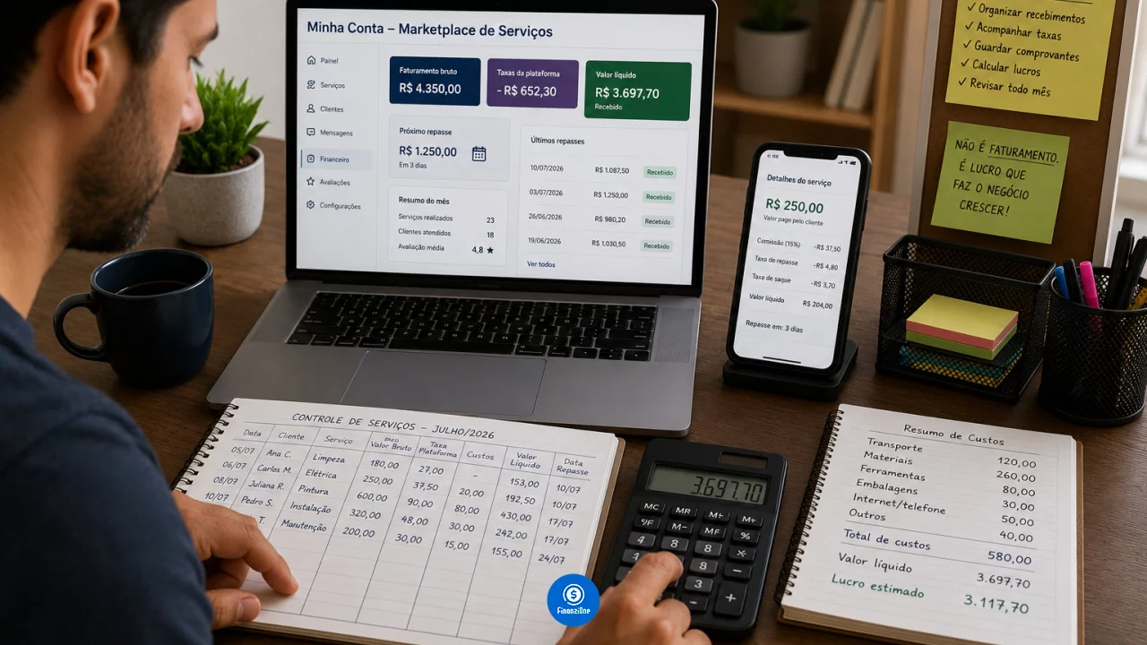 Marketplace de serviços: como organizar recebimentos e taxas sendo autônomo