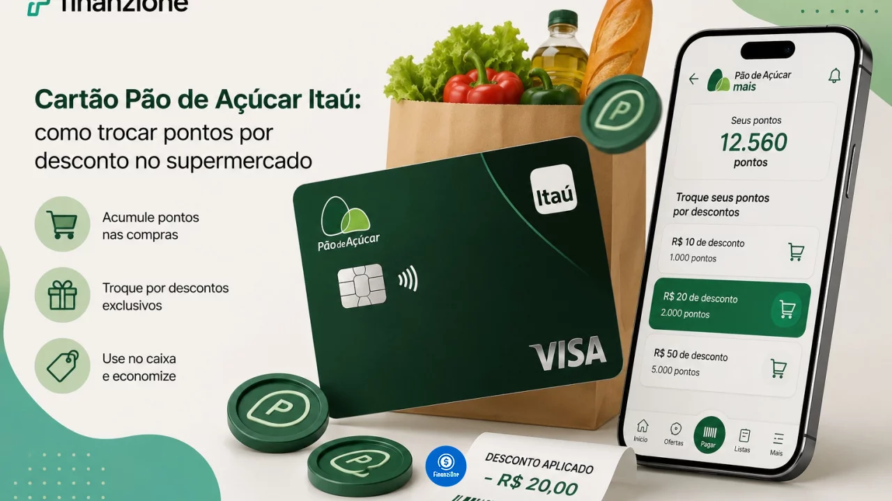 Cartão Pão de Açúcar Itaú: como trocar pontos por desconto no supermercado