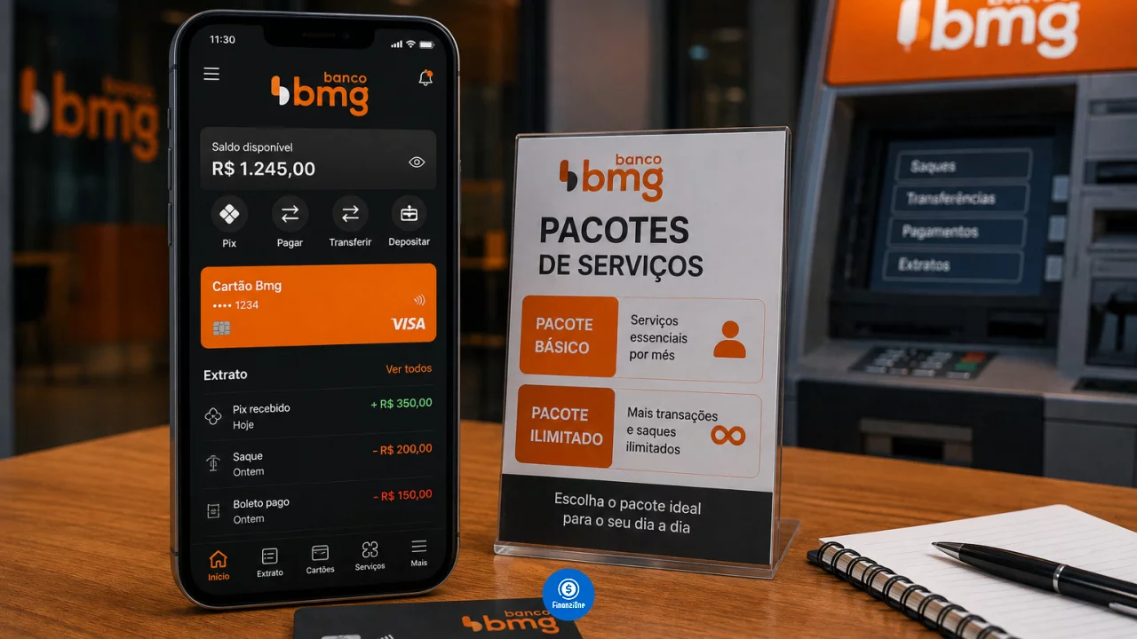 Banco Bmg tem conta grátis? Como funcionam os pacotes e tarifas para quem usa muitos saques