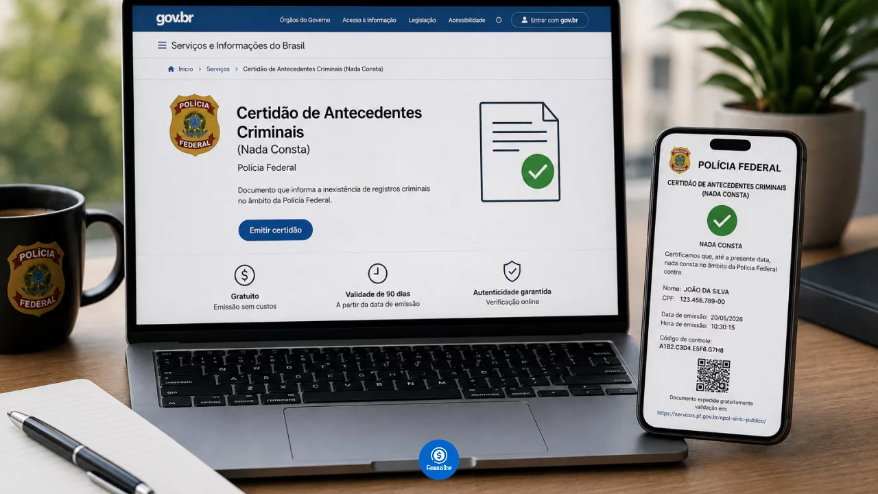 Certidão de Antecedentes Criminais da Polícia Federal: como emitir o Nada Consta grátis pela interne