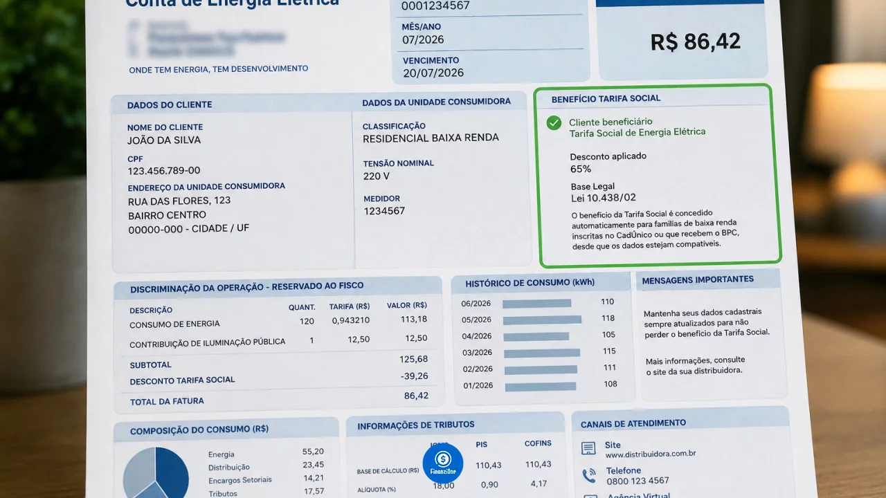 Tarifa Social de Energia: como saber se o desconto entrou automaticamente na conta de luz
