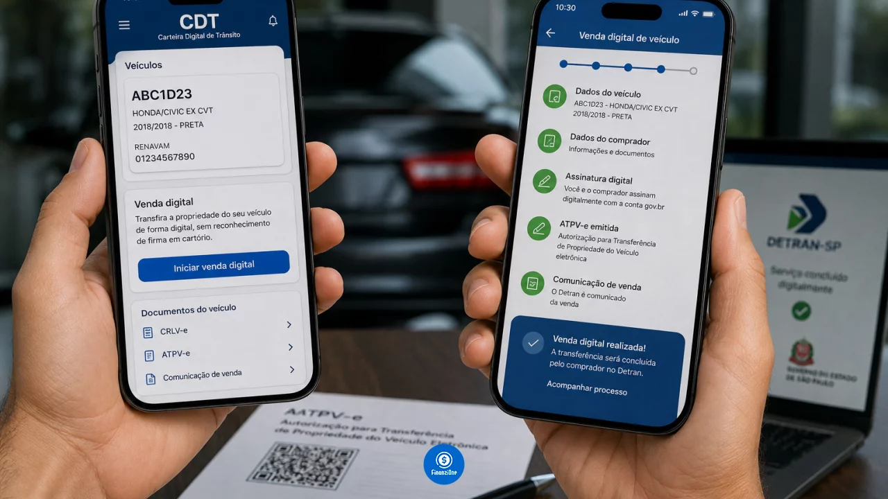 Venda digital de veículo pela CDT: como transferir carro sem reconhecer firma em cartório