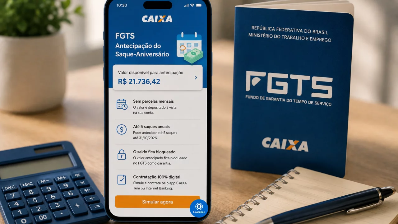 Antecipação do FGTS Caixa mudou: quanto ainda dá para pegar emprestado em 2026?