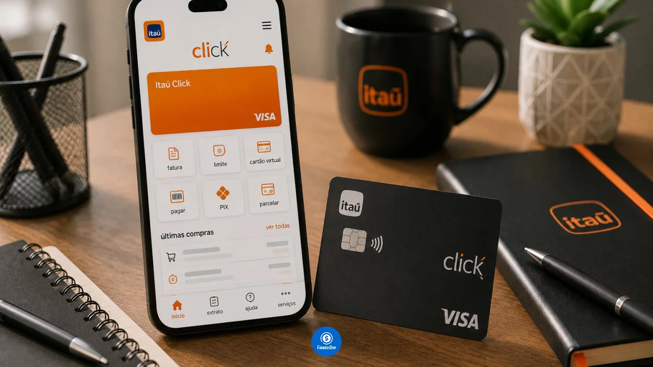 Itaú Click ainda existe? Como funciona o cartão sem anuidade do Itaú em 2026