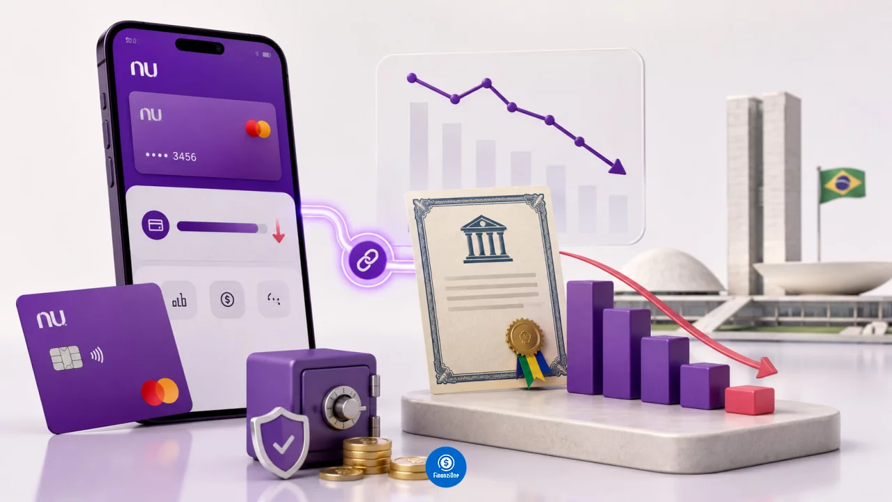 Nu Limite Garantido com Tesouro Direto: o limite do cartão pode cair se o investimento perder valor?