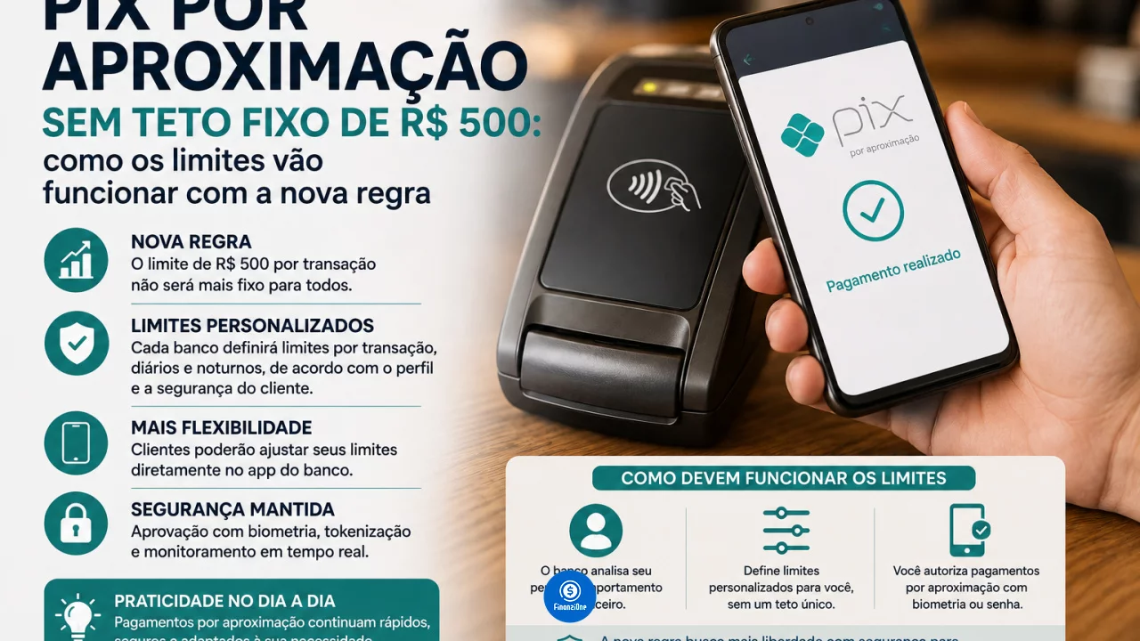 Pix por aproximação sem teto fixo de R$ 500: como os limites vão funcionar com a nova regra