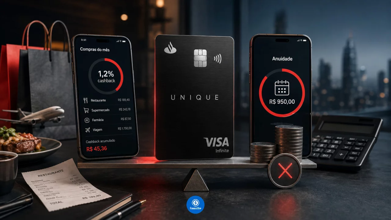 Santander Unique Cashback devolve 1,2%, mas quanto é preciso gastar para compensar a anuidade?