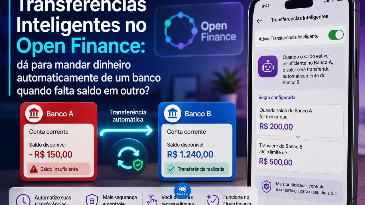 Transferências Inteligentes no Open Finance: dá para mandar dinheiro automaticamente de um banco qua