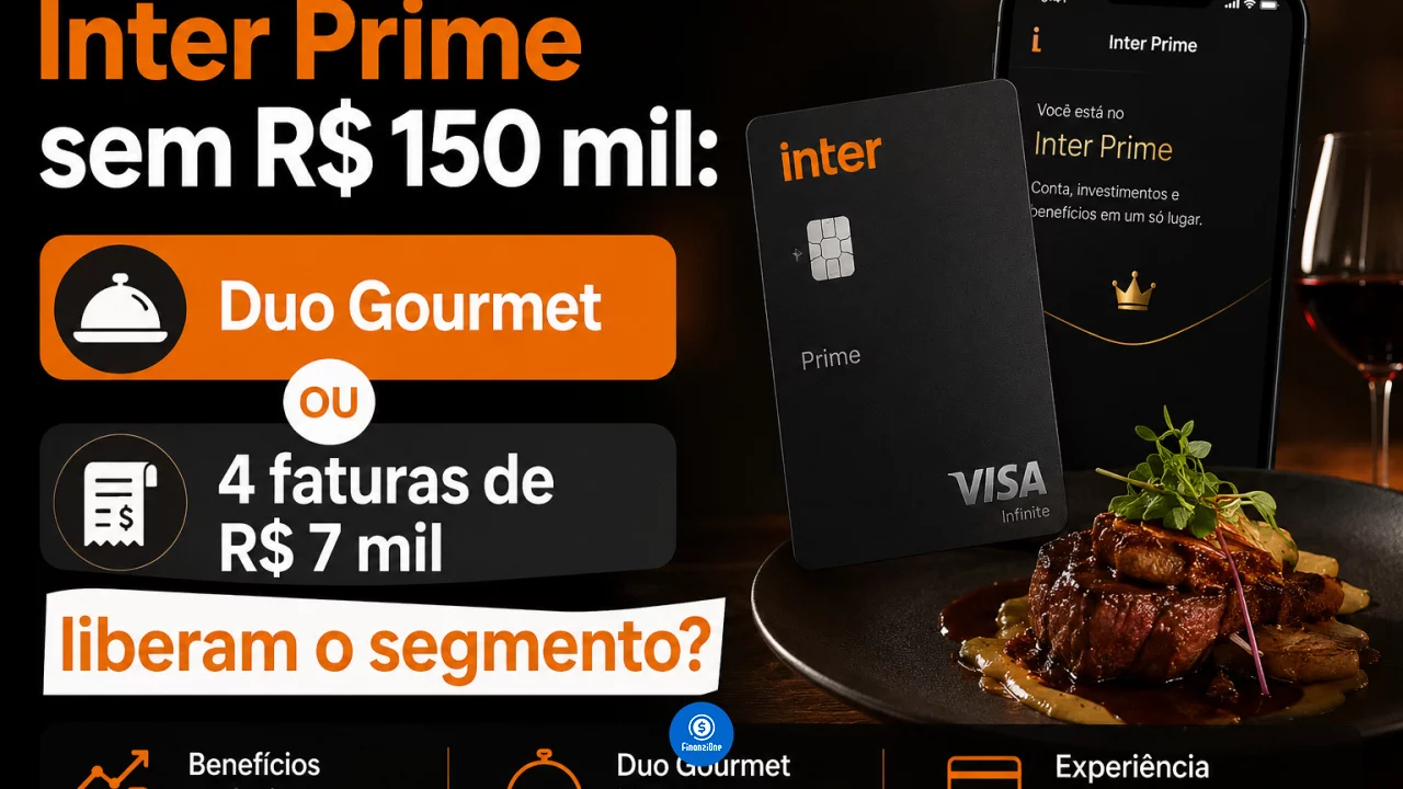 Inter Prime sem R$ 150 mil: Duo Gourmet ou 4 faturas de R$ 7 mil liberam o segmento?