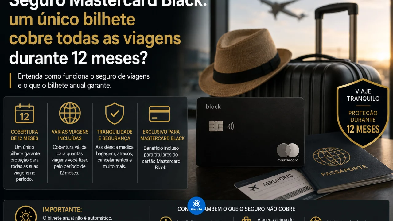 Seguro Mastercard Black: um único bilhete cobre todas as viagens durante 12 meses?
