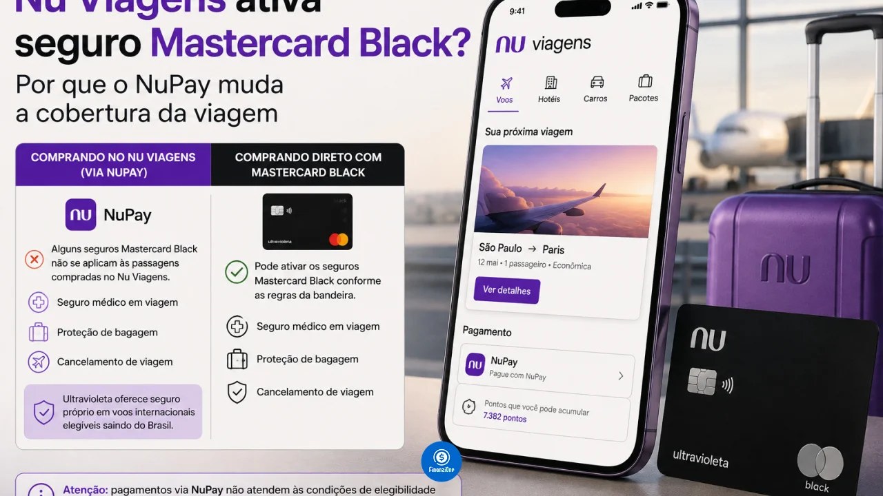 Nu Viagens ativa seguro Mastercard Black? Por que o NuPay muda a cobertura da viagem